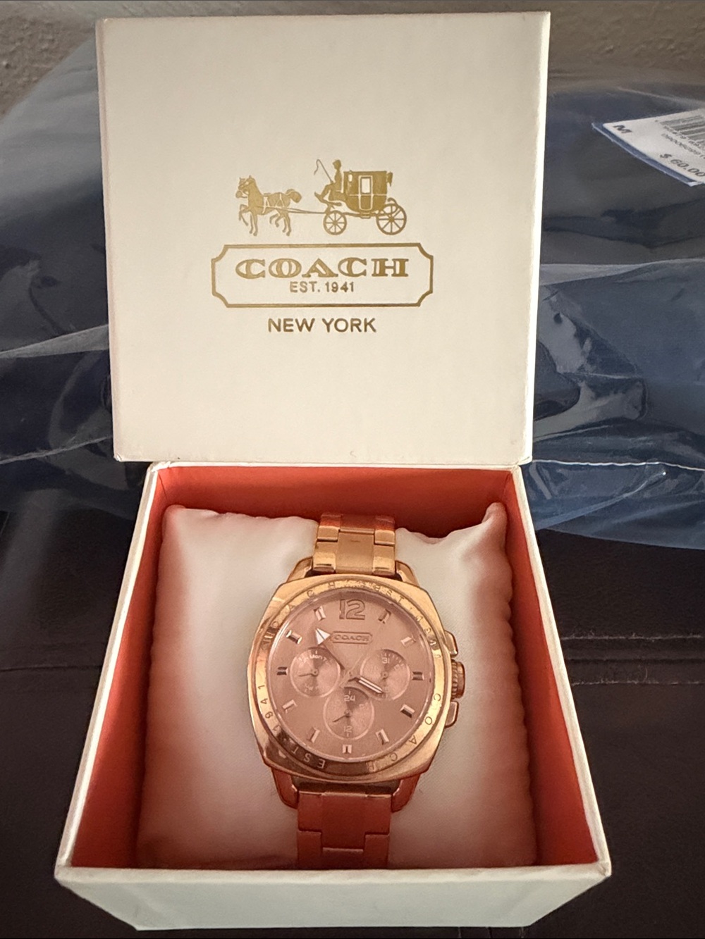 Coach Rose Gold Chronograph Bracelet Watch
